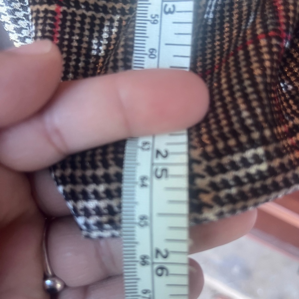 River Island Metallic Plaid Blazer in Silver and Brown - Picture 5 of 5